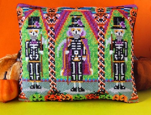 Halloween Bonecrackers counted cross stitch kit, Sheena Rogers Designs