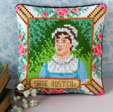 Jane Austen Pincushion Cross Stitch Kit
